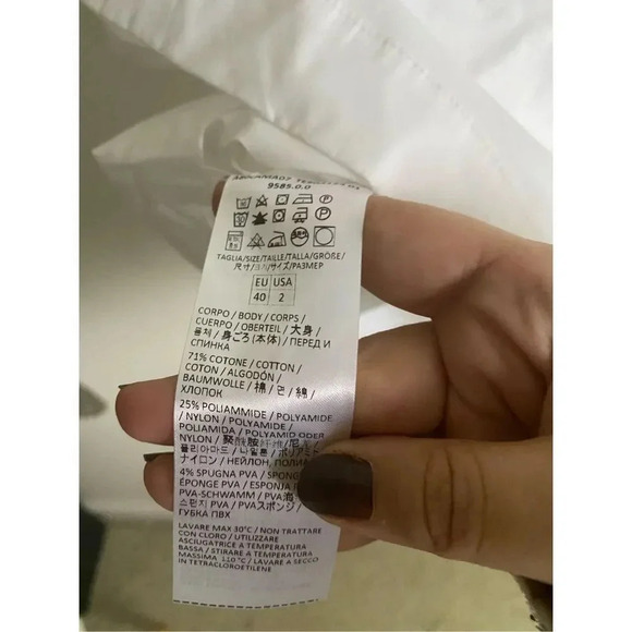 New Eleventy Off The Shoulder White Top Size 2 - Picture 3 of 6